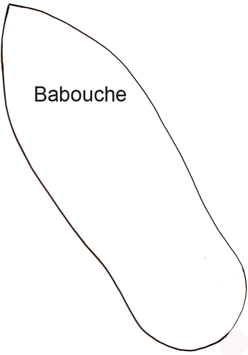 Imprimer le mod&egrave;le de babouche adulte 
