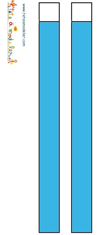 Bandes bleues pour masque &agrave; imprimer
