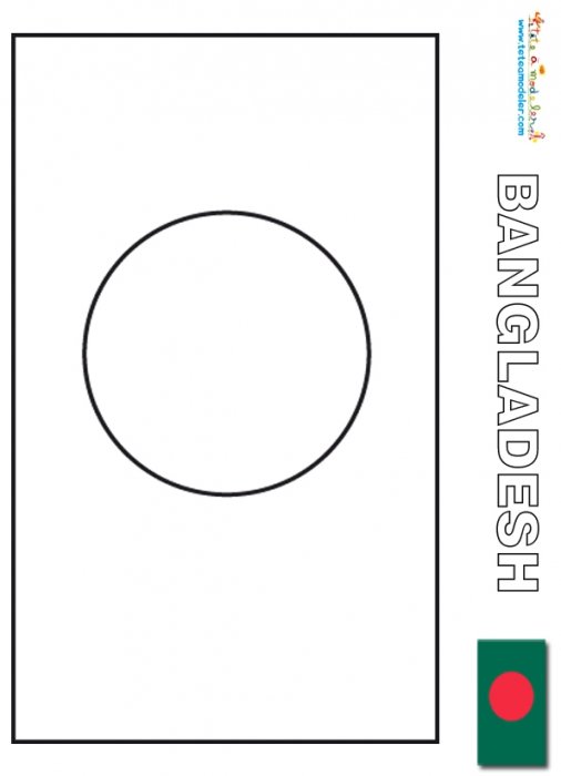 Coloriage drapeau Bangladesh