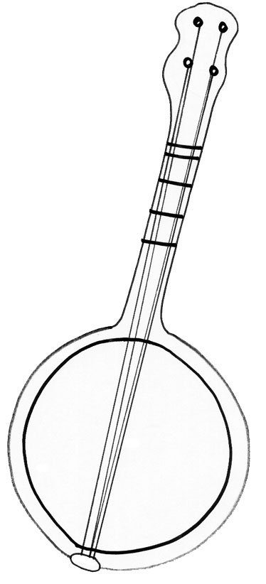 Imprimer le dessin d'un banjo
