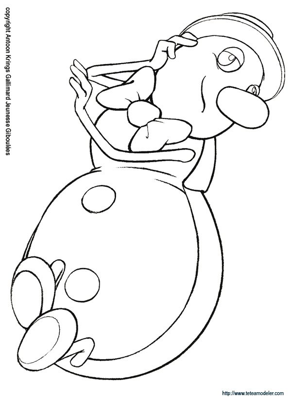 Coloriage Barnab&eacute; le scarab&eacute;e
