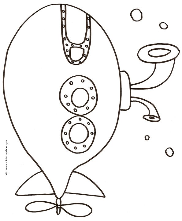 coloriage d'un sousmarin 1
