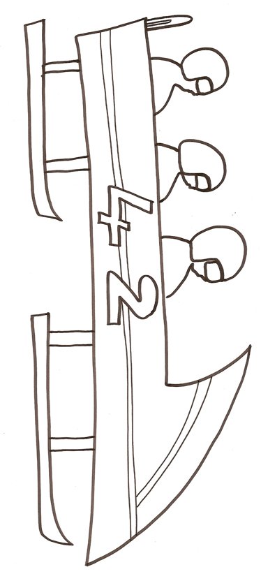 coloriage bobsleigh et luge 3 personnes
