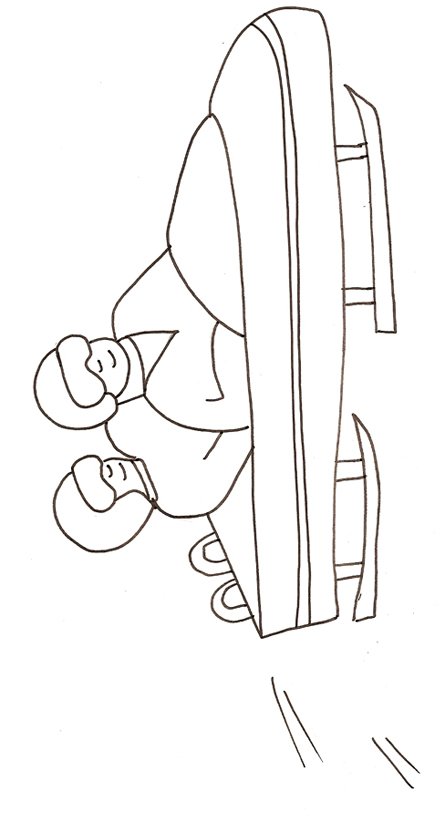 coloriage bobsleigh et luge &agrave; deux
