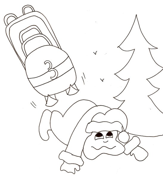 coloriage de chutte  bobsleigh et luge
