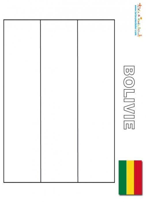 Coloriage drapeau Bolivie
