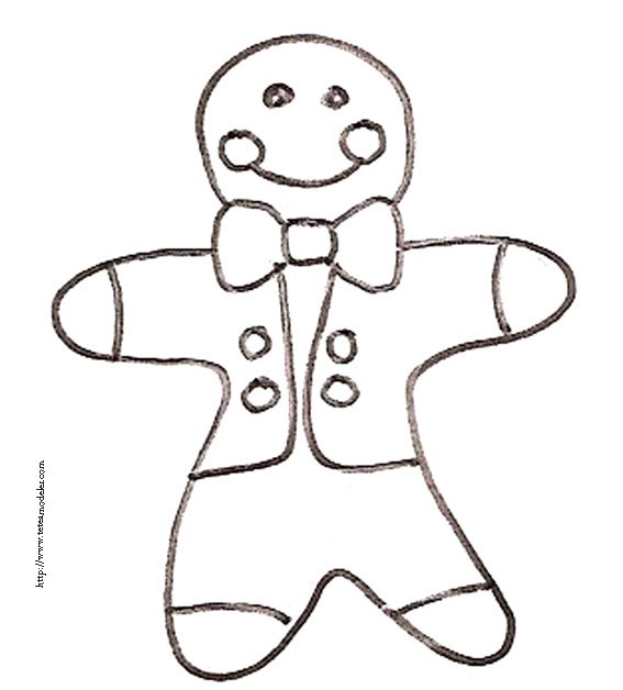 Coloriage bonhomme pain d'&eacute;pices