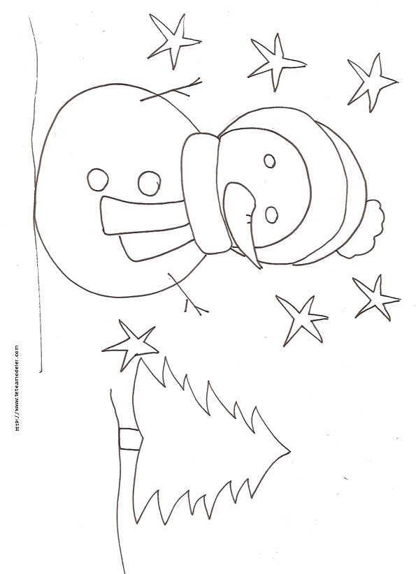 coloriage du bonhomme de neige dessin 26
