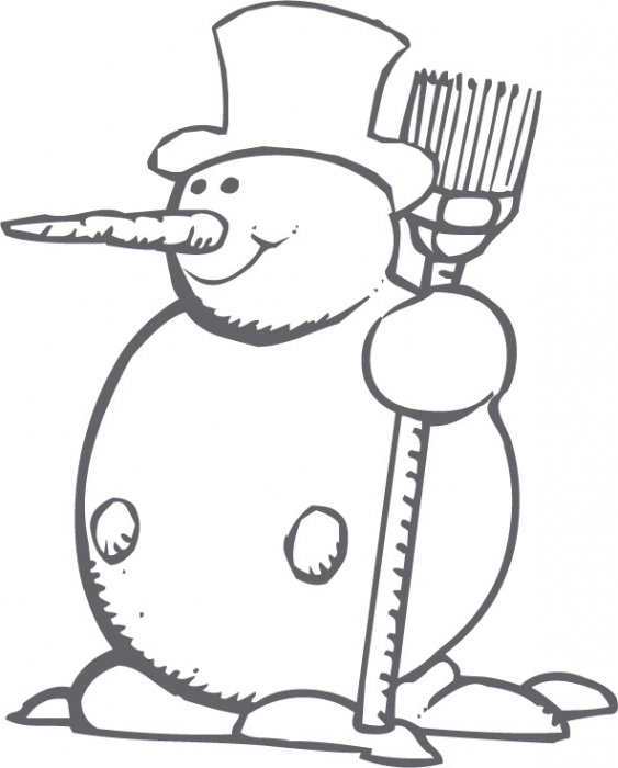 Coloriage enfant : coloriage bonhomme de neige 3