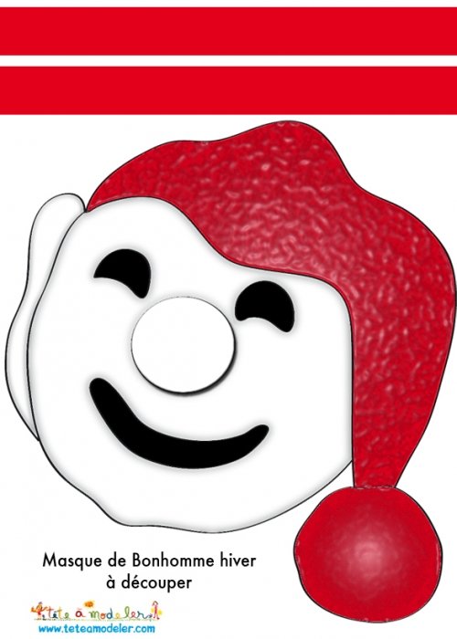 Imprimer le Masque bonhomme hiver