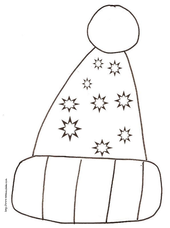 coloriage de bonnet &eacute;toiles

