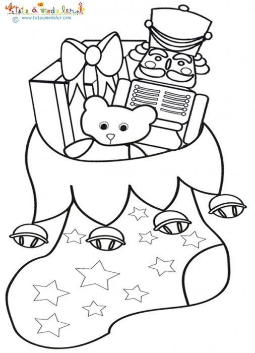 Chaussette à jouets de Noel