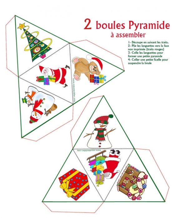 2 Boules de Noël à imprimer