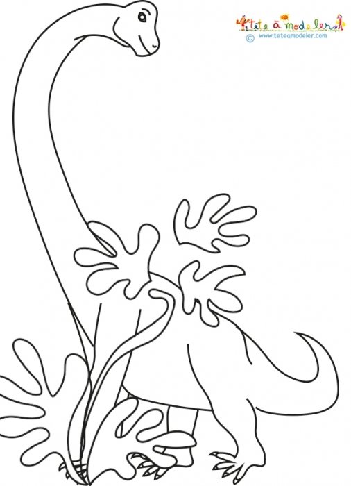 Brachiosaurus dans les feuilles