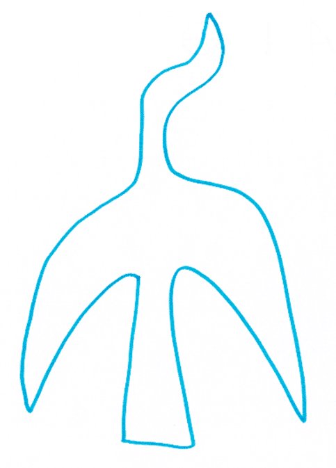 coloriage oiseau Georges Braque mod&egrave;le 5 
