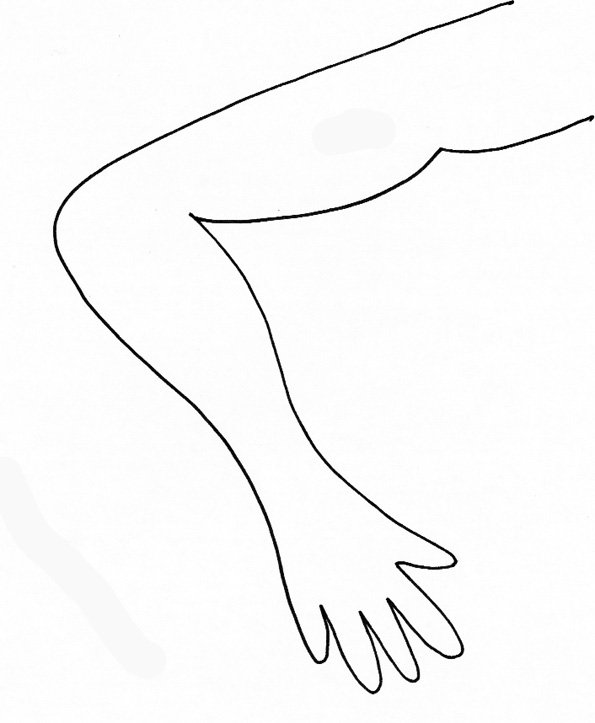 coloriage d'un bras
