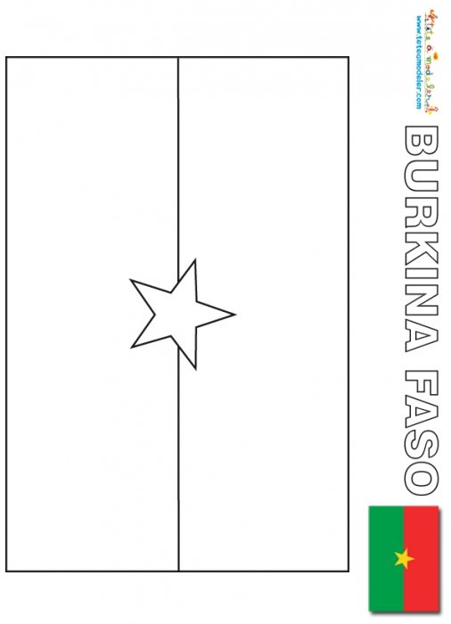 Coloriage drapeau burkina faso
