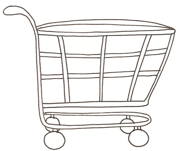 coloriage d'un caddie

