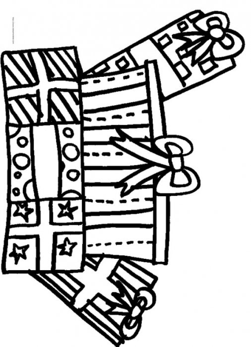Coloriage de cadeaux dessin 5