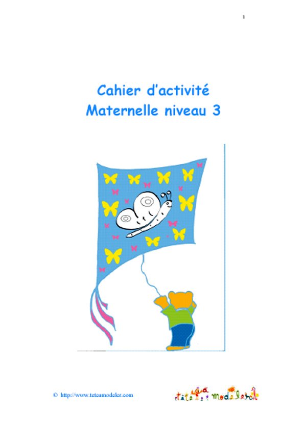 Couverture du chaier d'activit&eacute; maternelle 3
