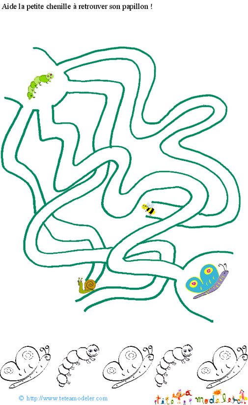 labyrinthe du cahier d'activit&eacute; maternelle 3
