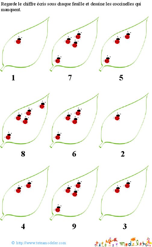 exercice du cahier d'activit&eacute; maternelle 3
