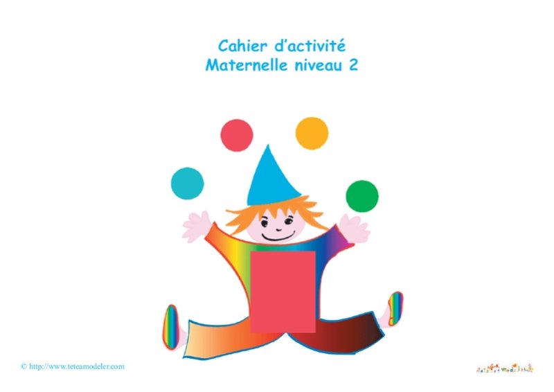 cahier activit&eacute; maternelle  2 couverture
