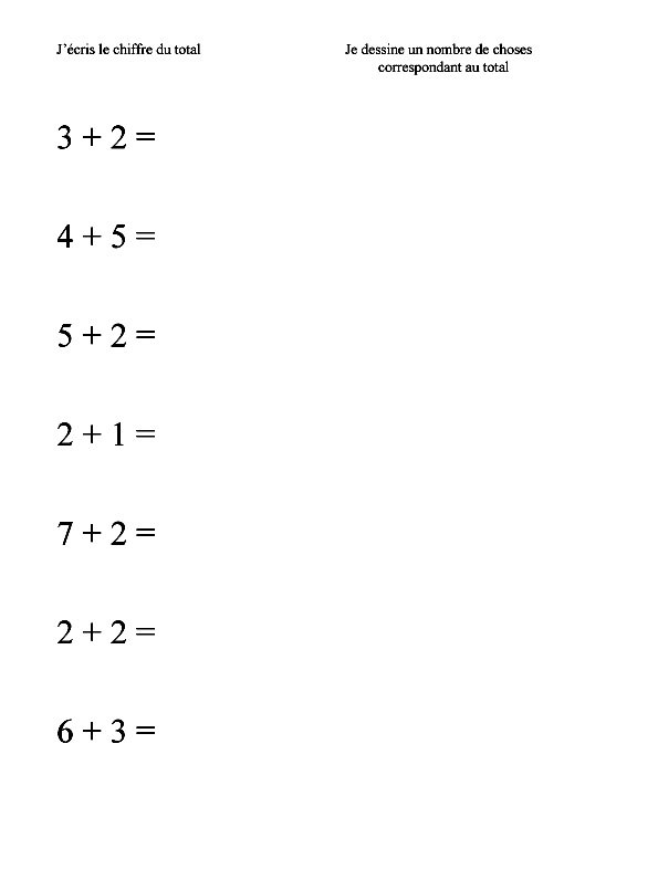 Livret d'addition 1 page 1

