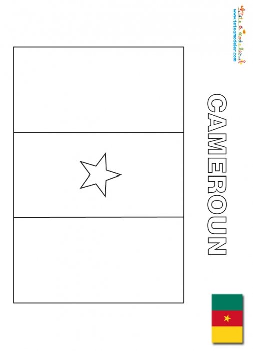 Coloriage du drapeau du Cameroun