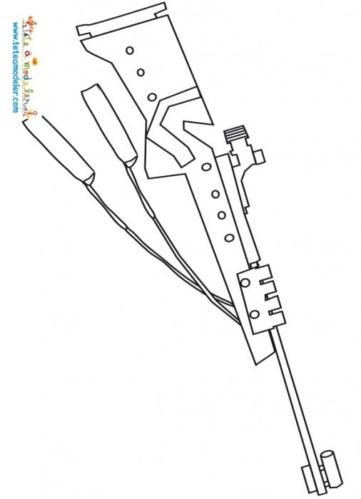 Coloriage carabine Biathlon