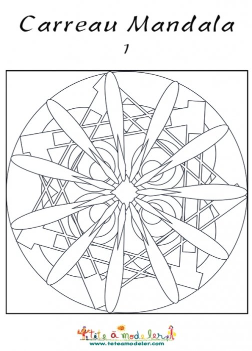 Mandala étoile en carreau