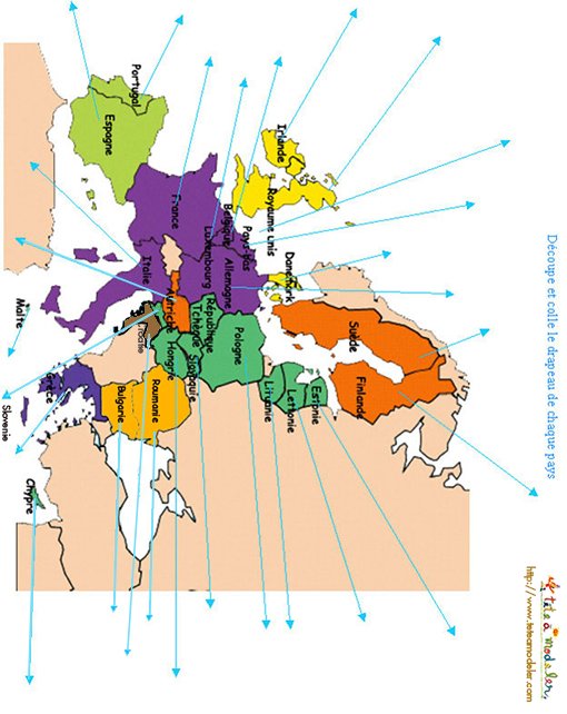 Imprimer l'activité des drapeaux de l'Europe