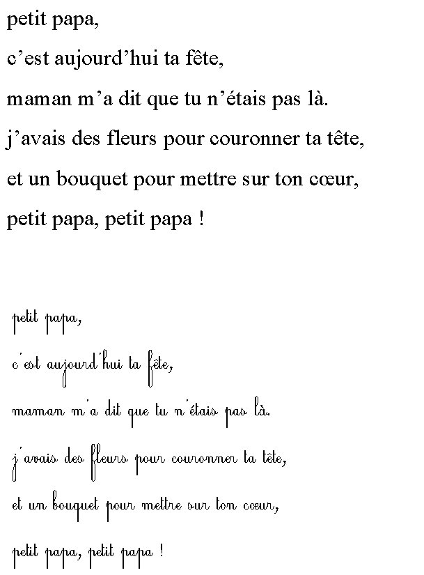 Imprimer Petit papa c'est aujourd'hui ta fête version 2