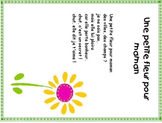 Une petite fleur pour maman
