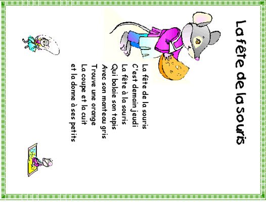 souris pour carnet de chants
