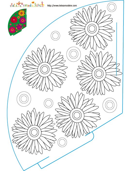 imprimer le chapeau &agrave; colorier &agrave; d&eacute;couper &agrave; monter
