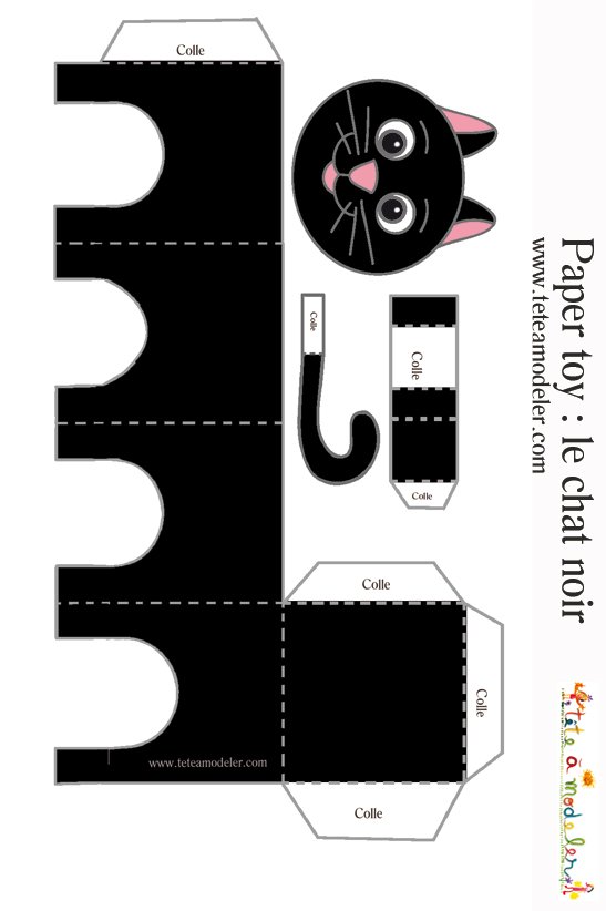 Chat noir &agrave; imprimer