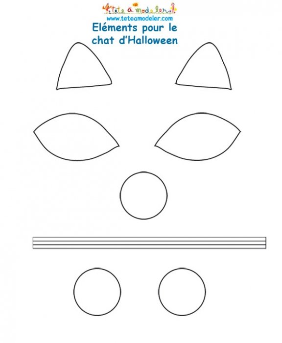 Eléments pour compléter le chat d'halloween