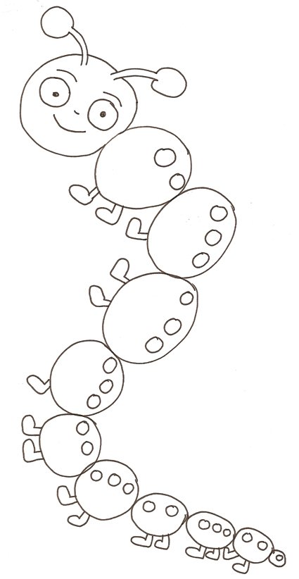 coloriage d'une chenille
