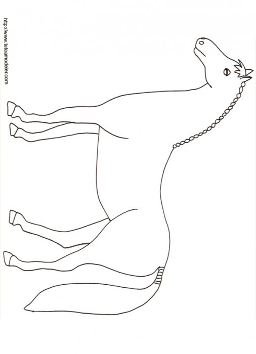 Imprimer le coloriage d'un cheval dessin 15