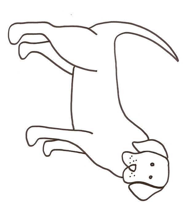 Imprimer le dessin d'un chien de chasse &agrave; colorier
