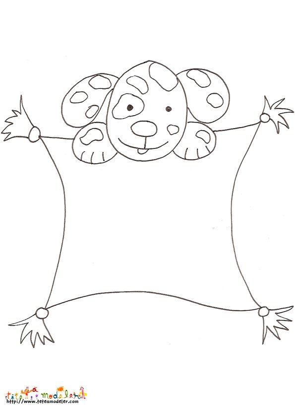 Coloriage chien coussin
