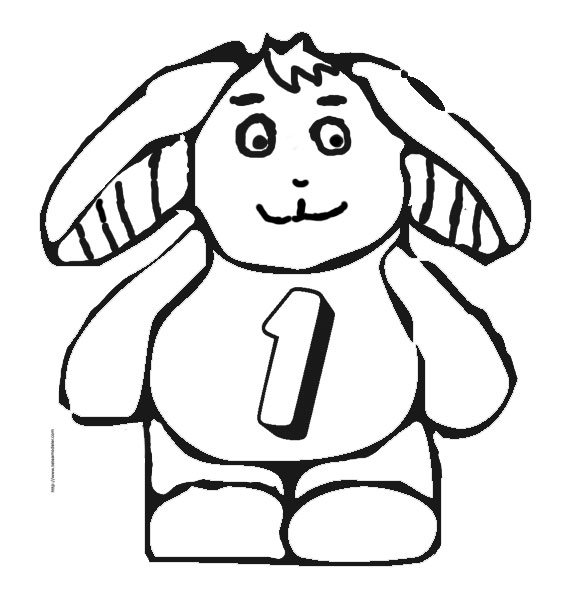 Coloriage chiffre 1