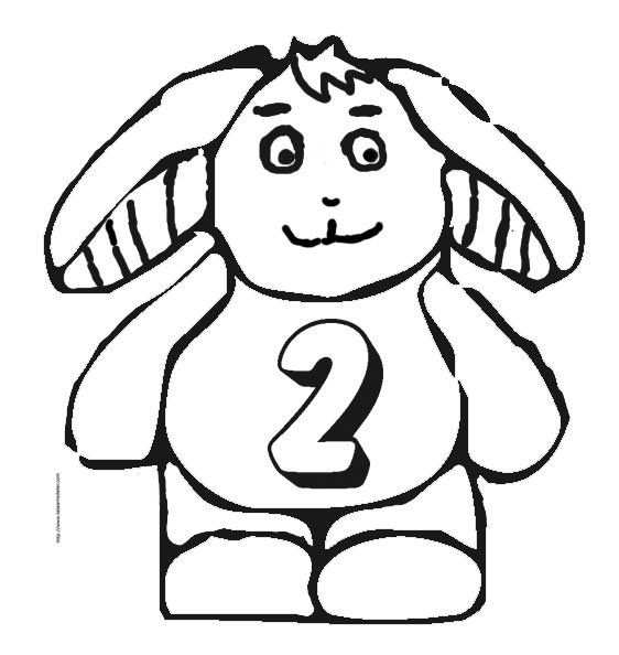 Coloriage chiffre 2