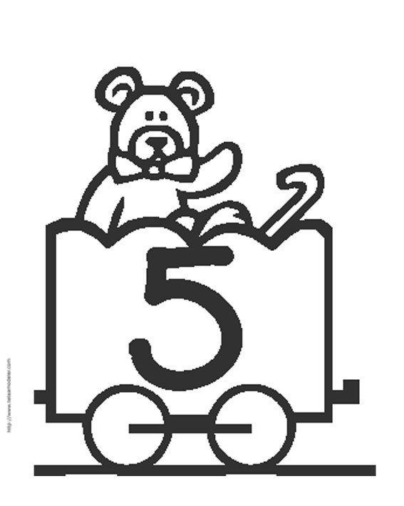 coloriage chiffre 5
