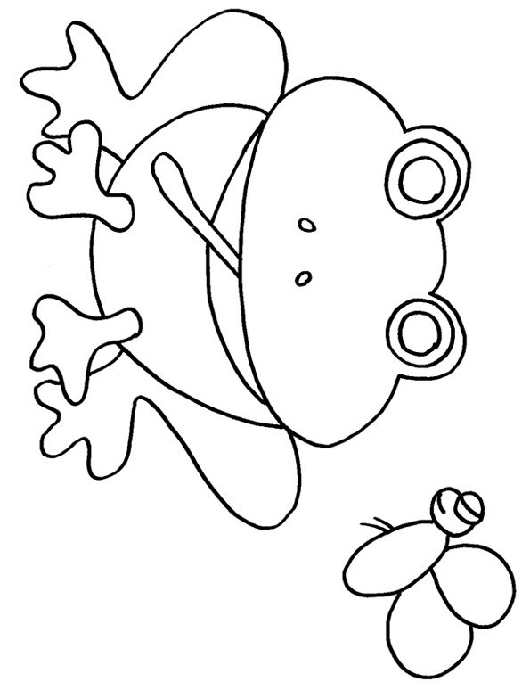 Coloriage d'un grosse grenouille
