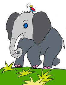 &eacute;l&eacute;phant colori&eacute;
