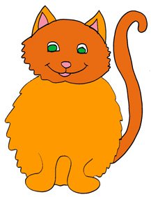 Voir le modèle du chat colorié