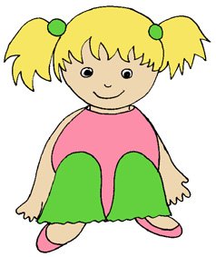 petite fille blonde colori&eacute;e