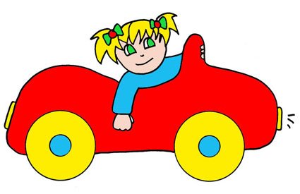 voiture fille colori&eacute;e
